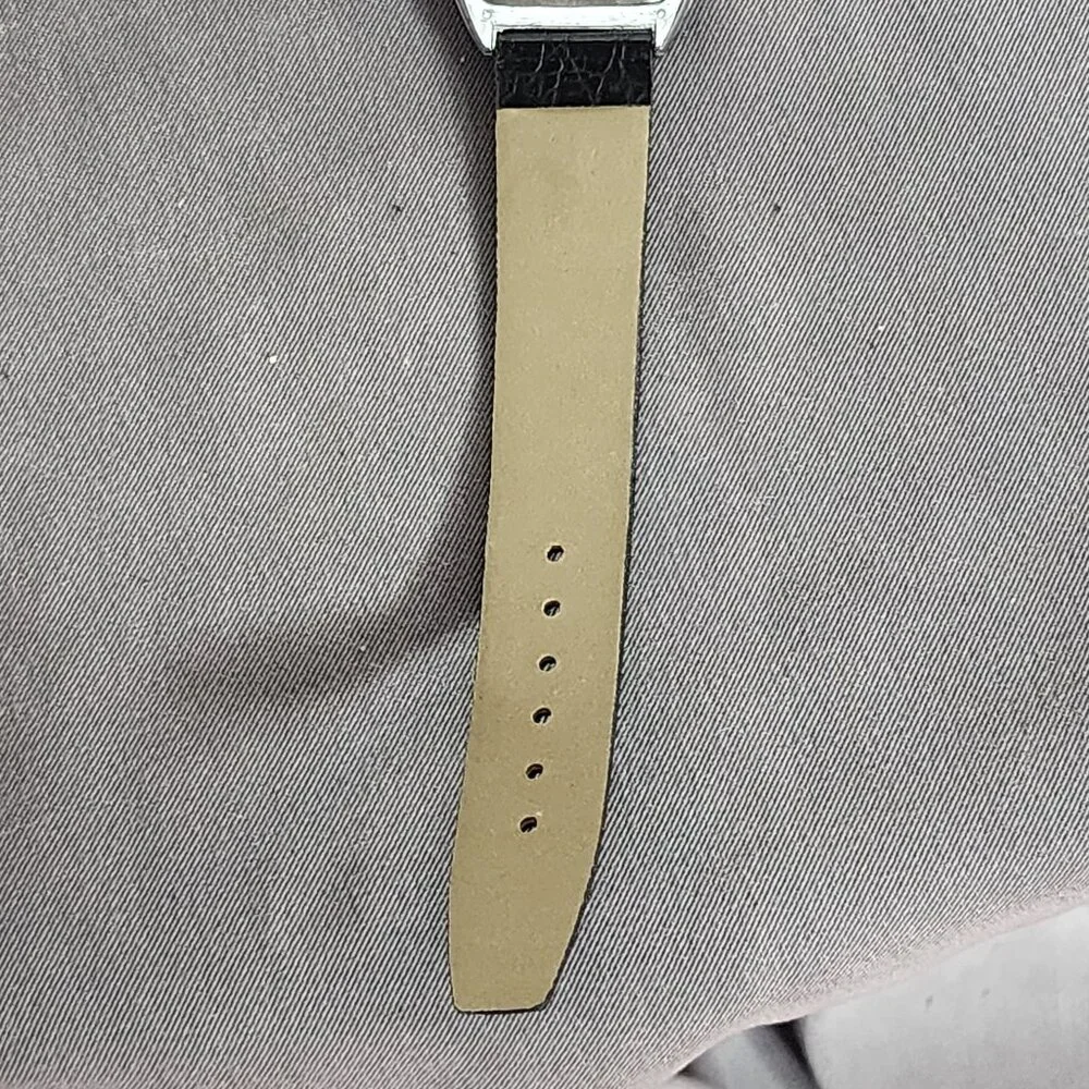 Tempreaux Black White Face w/Silver Accent Japan Mvmt Stainless Steel Back Watch